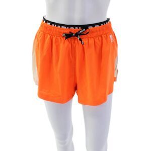 P.E. Nation Womens Pull On Athletic Shorts Neon Orange Size Extra Small